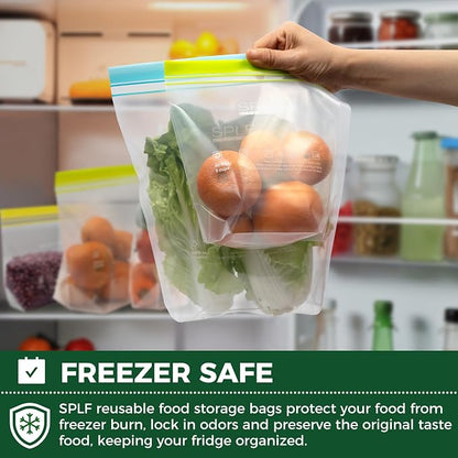 SPLF 20 Pack Reusable Snack Bags Dishwasher Microwave Safe, BPA Free Extra - Image 4