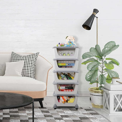 5-Tier Stacking Storage Basket Tower - Image 6