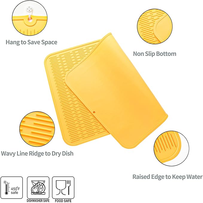 Silicone Dish Drying Mat for Multiple Usage, Easy clean, Eco-friendly, - Image 4