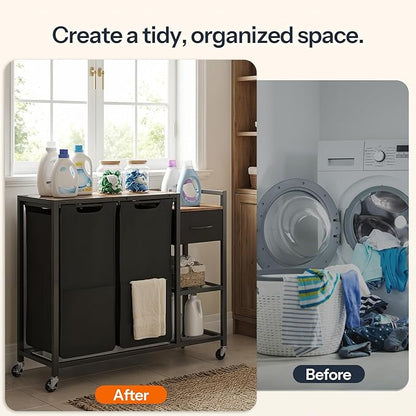HOOBRO 2 Section Laundry Sorter - Image 4
