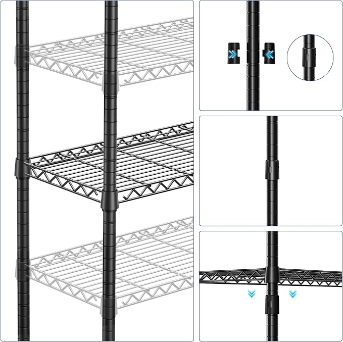 4 Tier 1000 LBS Metal Garage Storage Rack Shelf - Image 4