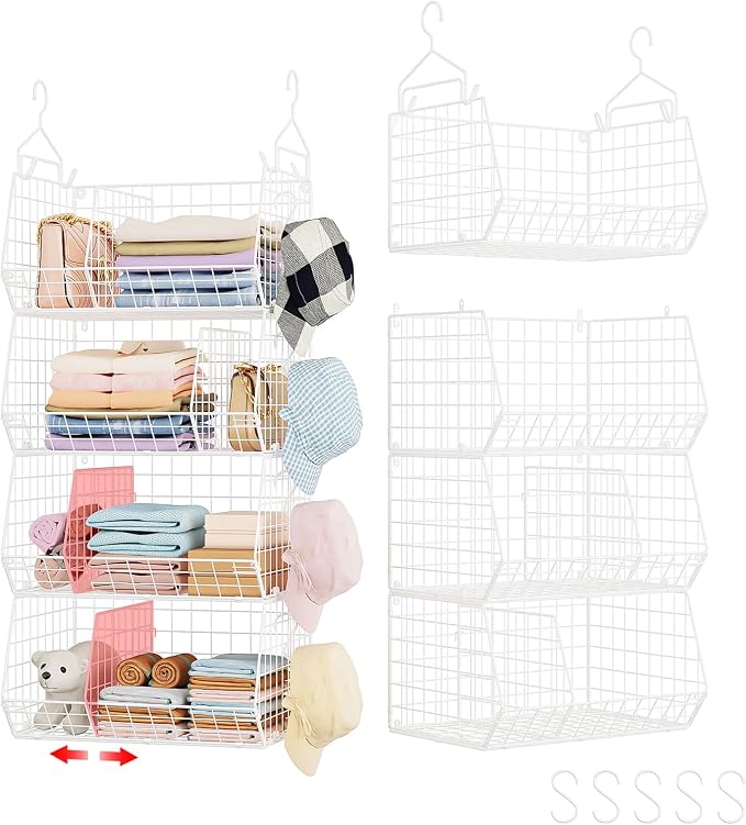 4 Tier Extra Large Hanging Closet Organizer, Closet Organizer Hanging by Jautokerdar