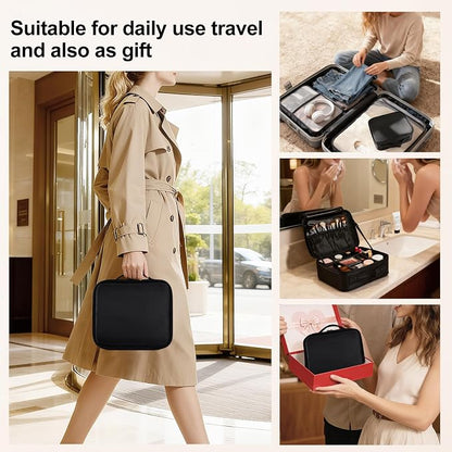 Greenfeather Travel Makeup Bag, Professional Cosmetic Train Case Organizer - Image 6