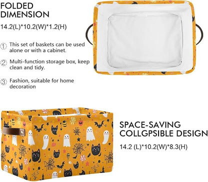 Halloween Black Cat Foldable Storage Basket - Image 2