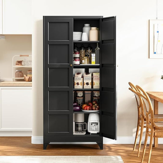 Yizosh Metal Pantry Cabinet, by Yizosh