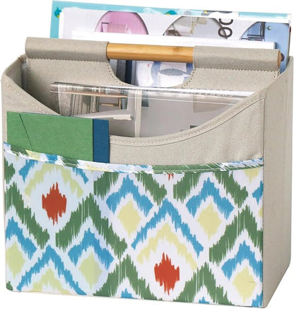 EZDeco Magazine Holder Boho Magazine Rack Floor Foldable 3 Pocket Magazine by EZDeco