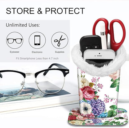 Fintie Plush Lined Eyeglasses Holder, Glasses Stand Case, Anti-scratch Glasses - Image 5
