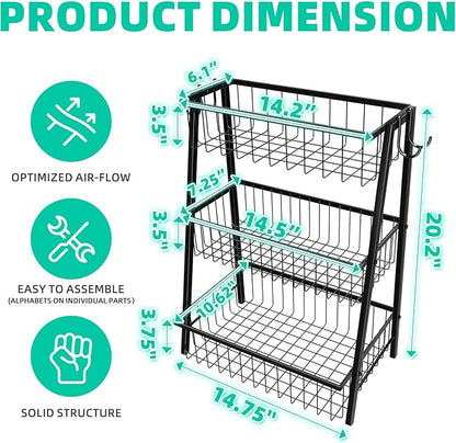 Simple Trending 3-Tier Trapezoidal Fruit Basket - Image 7