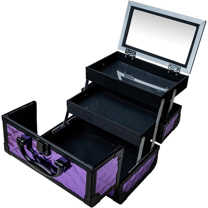 SHANY Chic Makeup Train Case Cosmetic Box Portable Makeup Case Cosmetics Beauty - Image 3