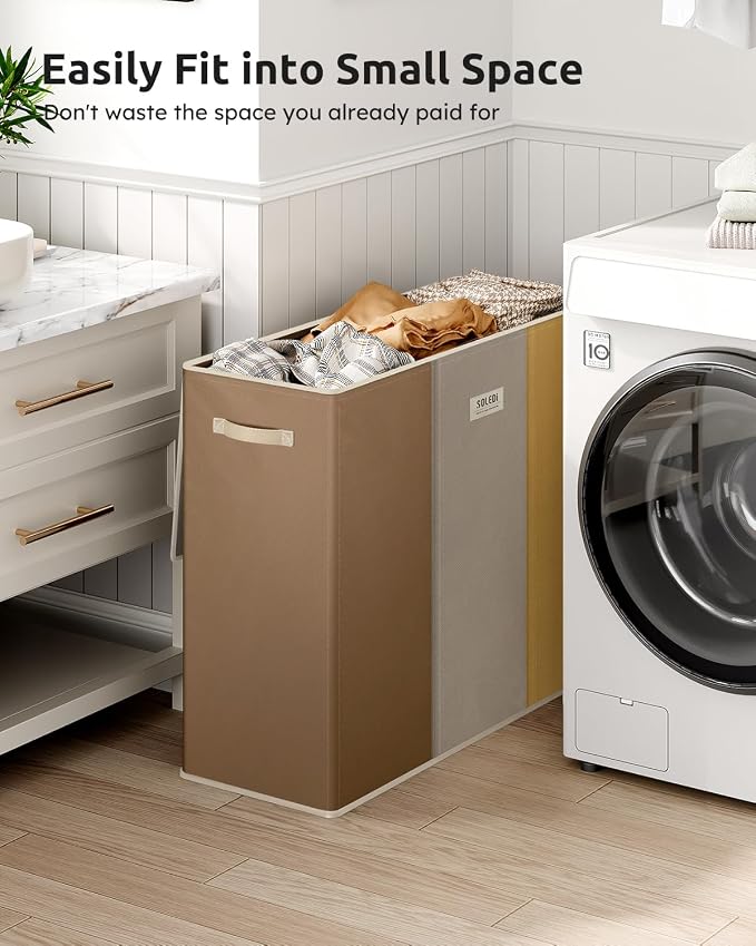 SOLEDI 180L 3-Section Laundry Hamper - Image 5