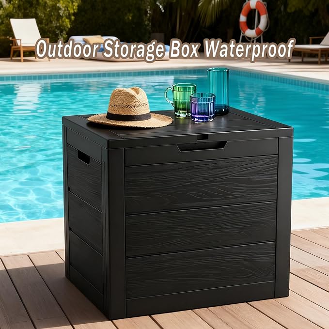 35 Gallon Outdoor Storage Box Waterproof, Deck Boxes Outdoor Waterproof - Image 9