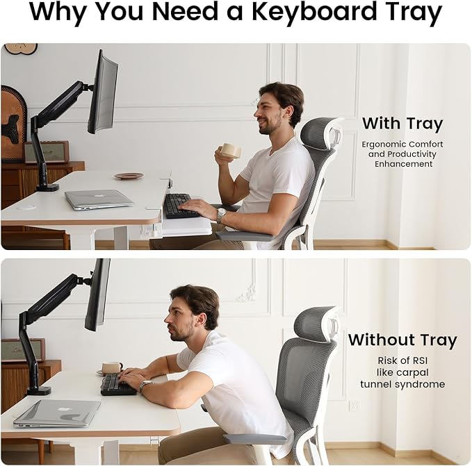 NearHub Large Keyboard Tray Under Desk Slide Out - Image 2