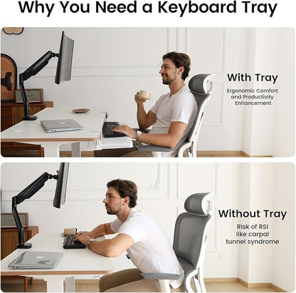 NearHub Large Keyboard Tray Under Desk Slide Out - Image 2