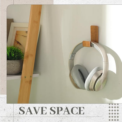 Weewooday 4 Pieces Headphone Hanger Headset Stand Holder Adhesive Wall Mount - Image 6