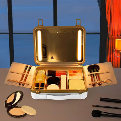 Portable Makeup Box, 11.42 * 3.54 * 8.66 In Travel Makeup Train Cases Cosmetic - Image 8