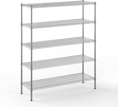 18" Deep x 54" Wide x 64" Height Wire Shelving Kit | 5-Tier | NSF Commercial by Regal+Altair