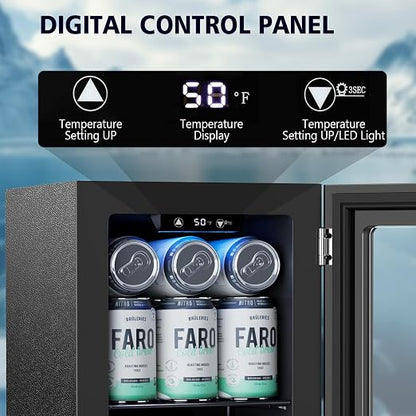 COWSAR Commercial Beverage Refrigerator 24-Can Mini Fridge, Countertop Wine - Image 3