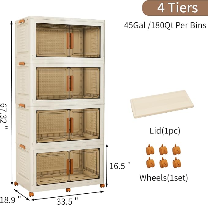 Plastic Stackable Storage Bins - Image 2