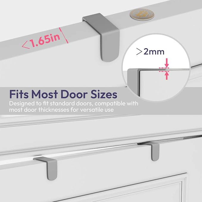 SWTYMIKI Over The Door Hooks Organizer - Image 6