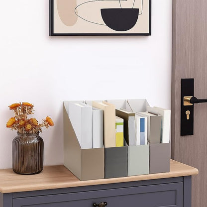 Boho Floral Magazine File Holder Decorative Set of 4 | Foldable Magazine - Image 6