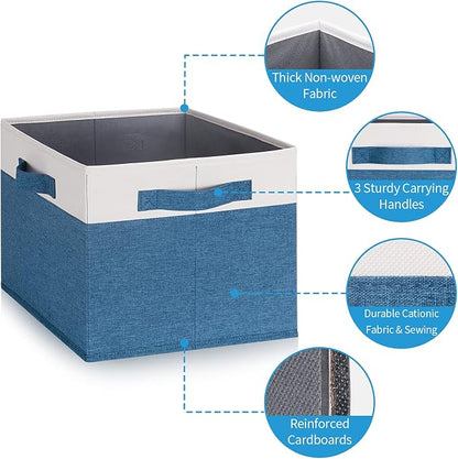 GhvyenntteS 6 Pack Fabric Storage Bins, Foldable Storage Baskets - Image 4