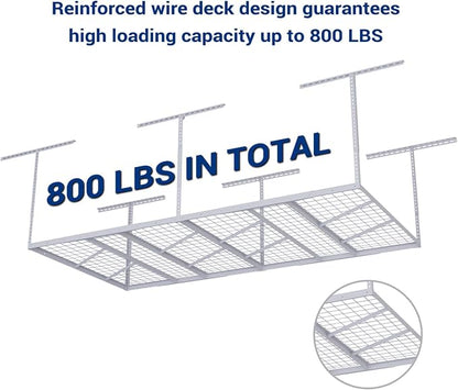 FLEXIMOUNTS Pro 4x8 Overhead Garage Storage Rack, Adjustable Storage - Image 3