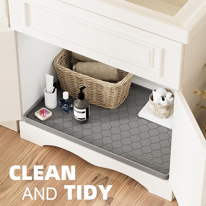 Silicone Under Sink Mat 28" x 19", kitchen Essentials and Gadgets, Shelf liner - Image 4