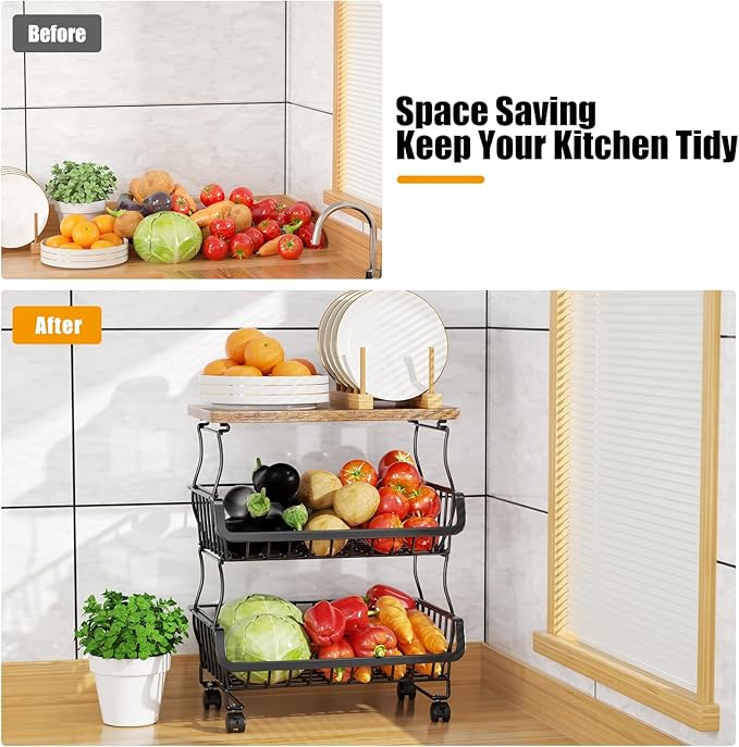 Gsiekare 4 Tier Fruit and Vegetable Basket - Image 5
