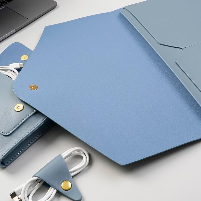 PU Leather Laptop Sleeve 13 Inch Compatible - Image 6