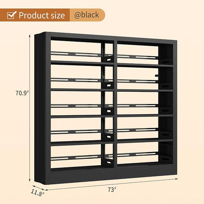 5-Tier Bookcase and Bookshelf, Freestanding Bookshelves - Image 2
