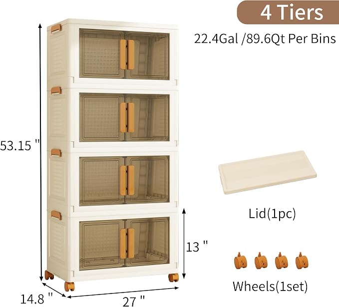 Plastic Stackable Storage Bins - Image 2