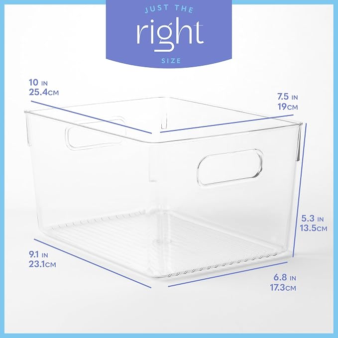 primebox Plastic Food Storage 8 Pack Clear Container Bin - Image 3