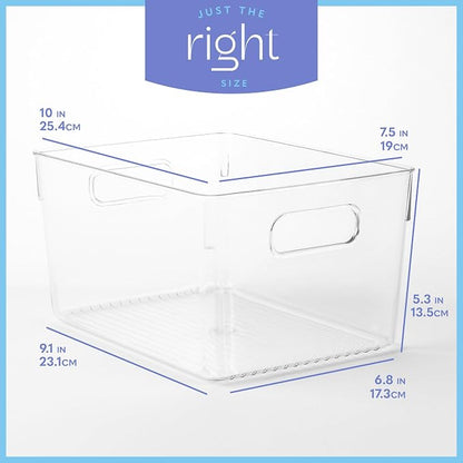 primebox Plastic Food Storage 8 Pack Clear Container Bin - Image 3