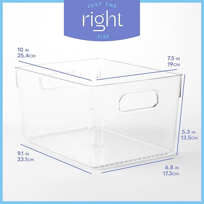 primebox Plastic Food Storage 4 Pack Clear Container Bin - Image 3