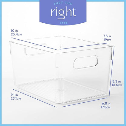 primebox Plastic Food Storage 4 Pack Clear Container Bin - Image 3