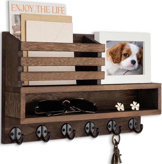 Key and Mail Holder Wall Mount, Key Hanger by Lucundm