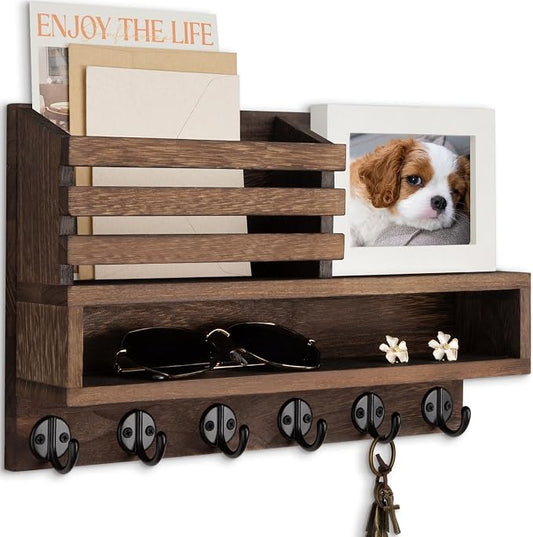 Key and Mail Holder Wall Mount, Key Hanger by Lucundm