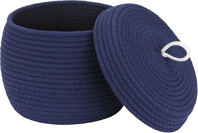 Sea Team Round Cotton Rope Storage Basket by SeaTeam