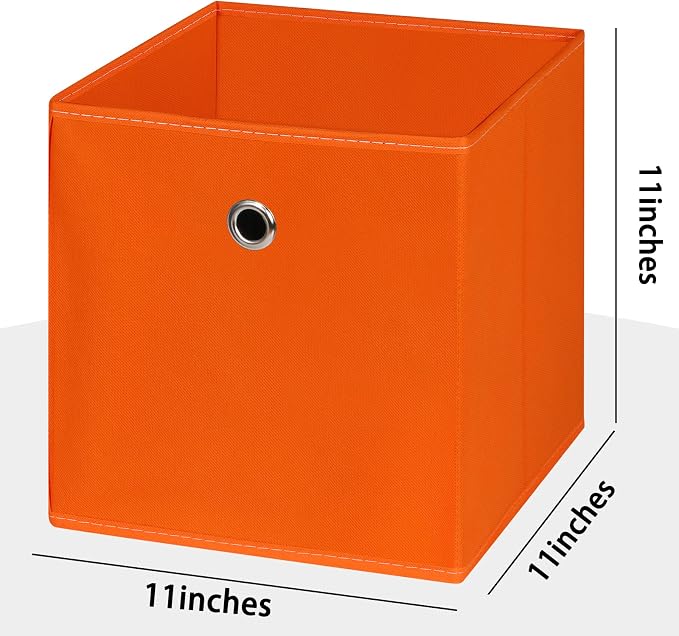 Foldable Storage Cubes Bins, 11 Inch Cloth Storage Cube Fabric Storage Box - Image 2