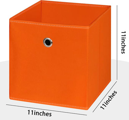 Foldable Storage Cubes Bins, 11 Inch Cloth Storage Cube Fabric Storage Box - Image 2