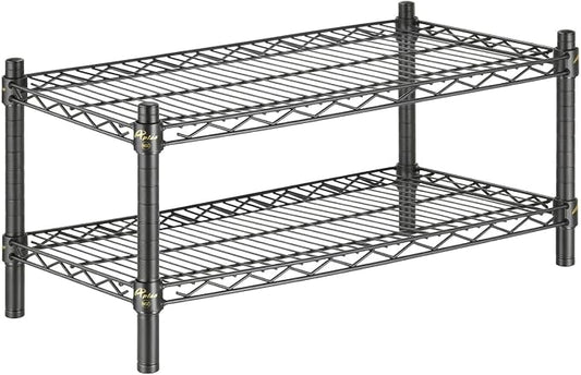 APLSS 12" D x 36" W x 14" H Black Heavy Duty Wire Shelving by HECMAC