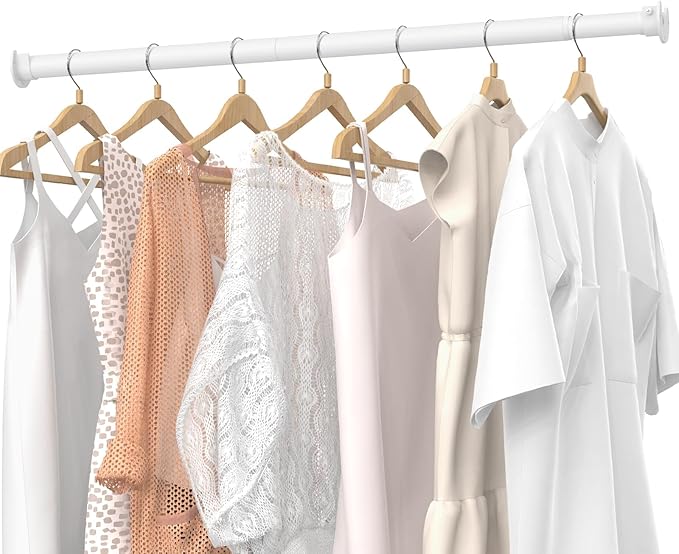 Closet Rods for Hanging Clothes, 17 to 84 Inches Stepless Adjustable Metal - Image 9