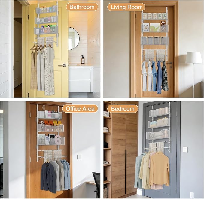VyGrow Over The Door Clothes Hanging Rod - Image 8