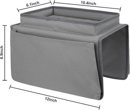 Sofa Armrest Organizer with Cup Holder Tray Chair Arm TV Remote Holder - Image 5