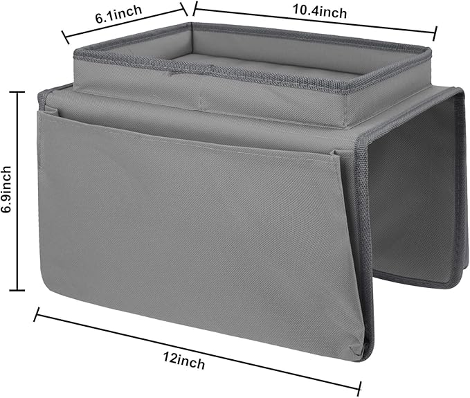 Non-Slip Armchair Caddy with Cup Holder Arm Rest Organizer TV Remote Control - Image 2