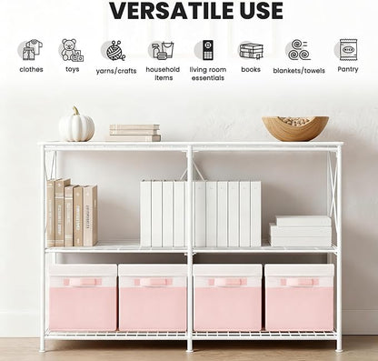 Large Closet Organizer Bins - 23 QT Collapsible Decorative Storage Boxes with - Image 6