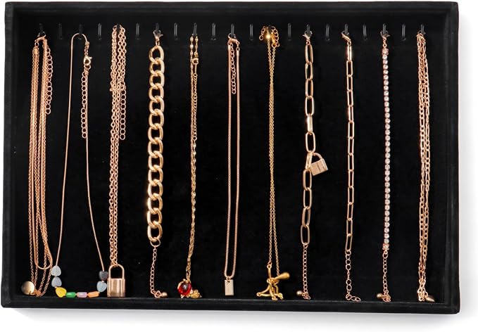 Large Jewelry Organizer for Drawer Insert Velvet Stackable Jewelry Trays for by Unknown