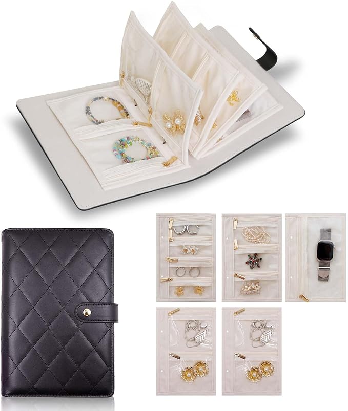 Travel Jewelry Organizer Case ， Portable Jewelry Organizers Storage Book - Image 2
