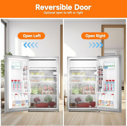 4.3 Cu.Ft Mini Fridge with Freezer, Single Door Refrigerator With 7 Settings - Image 5