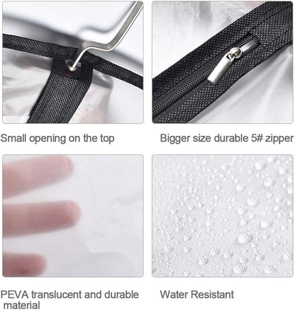 Garment Bags for Hanging Clothes 12 PCS Transparent Waterproof Dustproof - Image 3